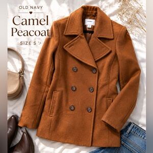 ☀️ Classic Old Navy Camel Peacoat | Size S